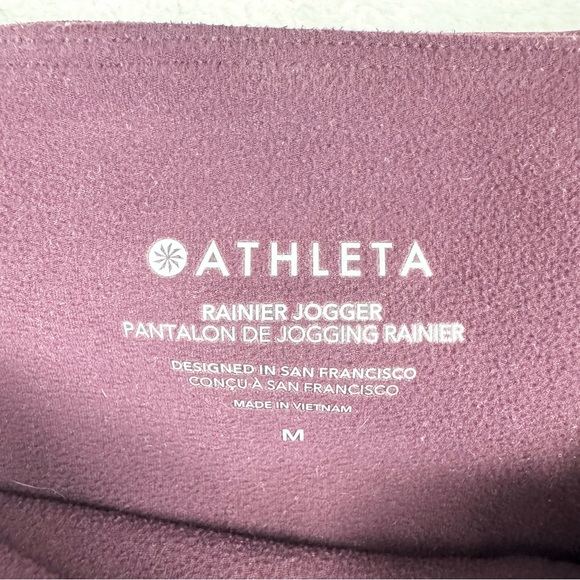 Athleta Rainier Mid Rise Soft Lined Jogger Spiced Cabernet M Athleisure Outdoor - Picture 11 of 16